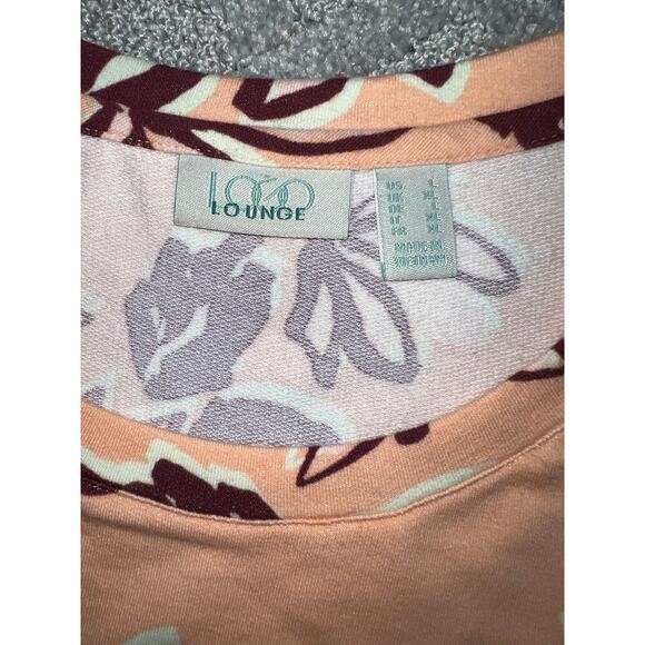 Logo Lori Goldstein Tank Top Tunic Womens Large A-Line French Terry Sharkbite - Picture 9 of 11